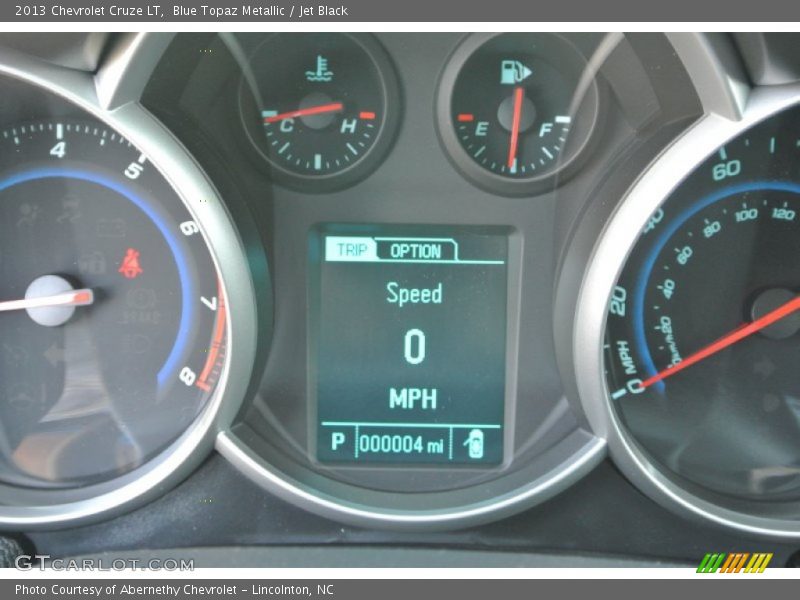 Blue Topaz Metallic / Jet Black 2013 Chevrolet Cruze LT