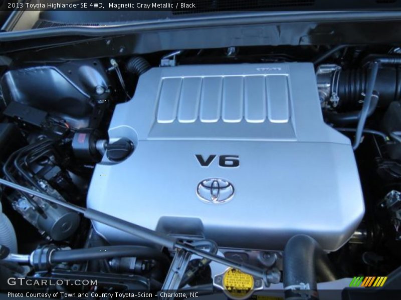 Magnetic Gray Metallic / Black 2013 Toyota Highlander SE 4WD