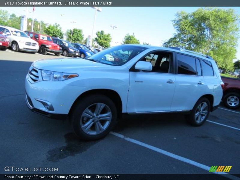 Blizzard White Pearl / Black 2013 Toyota Highlander Limited