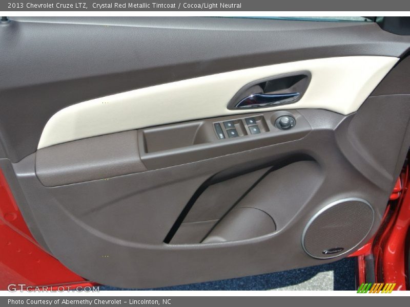 Crystal Red Metallic Tintcoat / Cocoa/Light Neutral 2013 Chevrolet Cruze LTZ