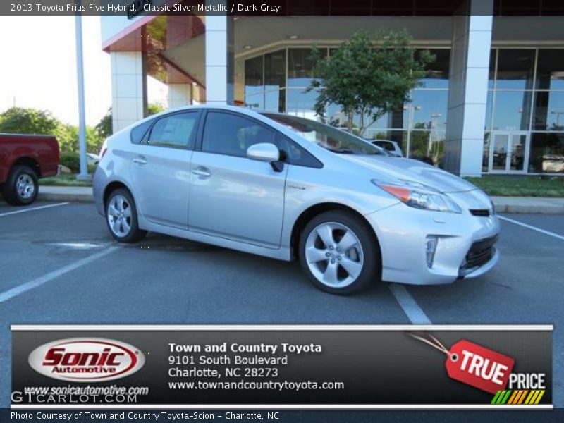 Classic Silver Metallic / Dark Gray 2013 Toyota Prius Five Hybrid