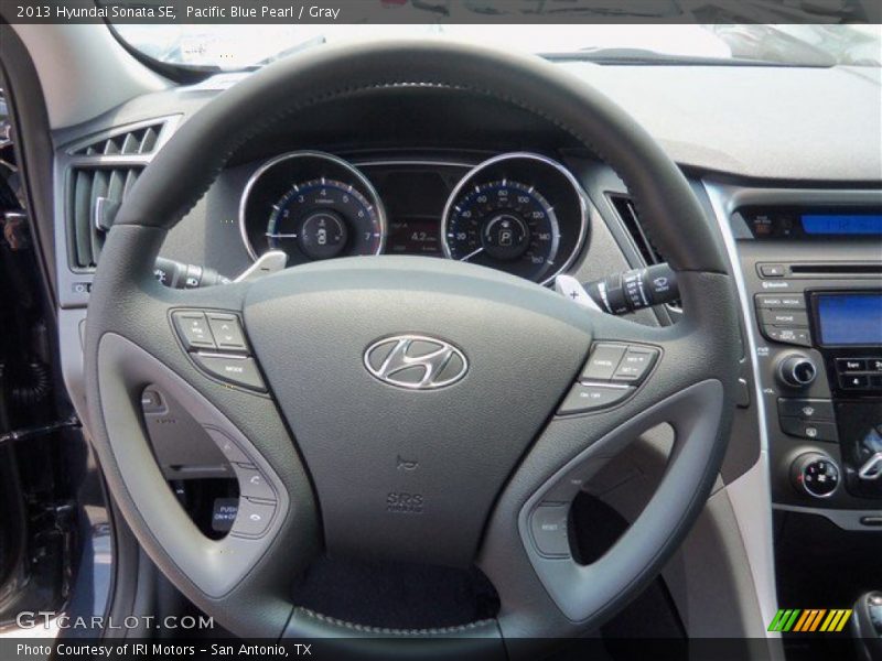 Pacific Blue Pearl / Gray 2013 Hyundai Sonata SE