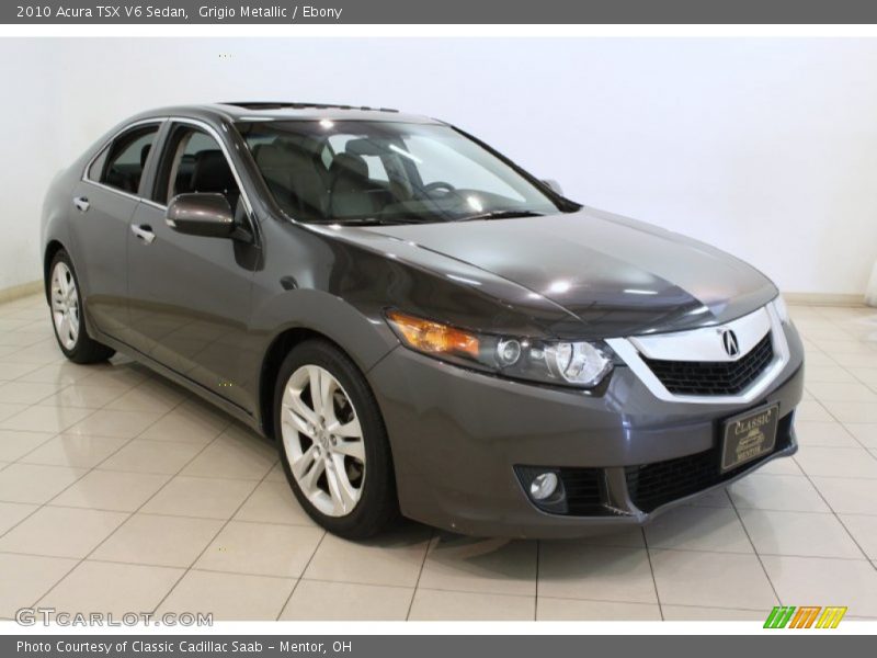 Grigio Metallic / Ebony 2010 Acura TSX V6 Sedan