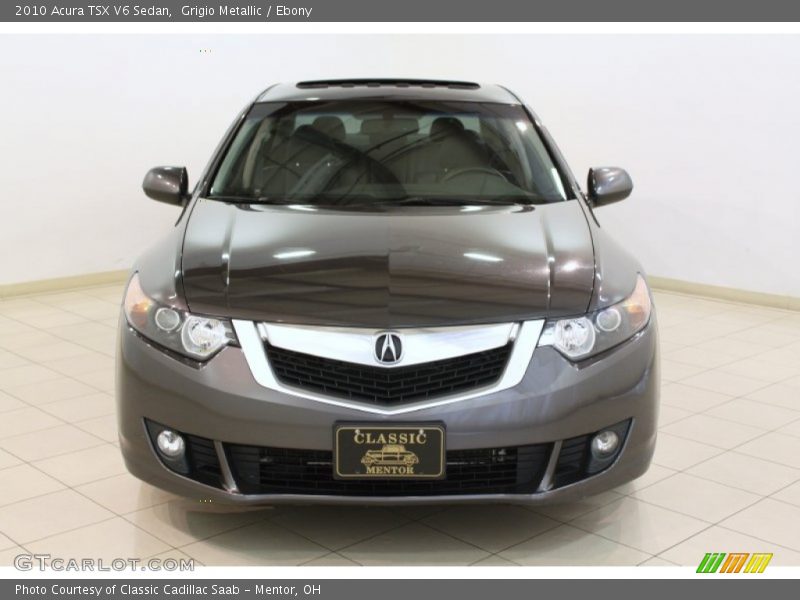 Grigio Metallic / Ebony 2010 Acura TSX V6 Sedan