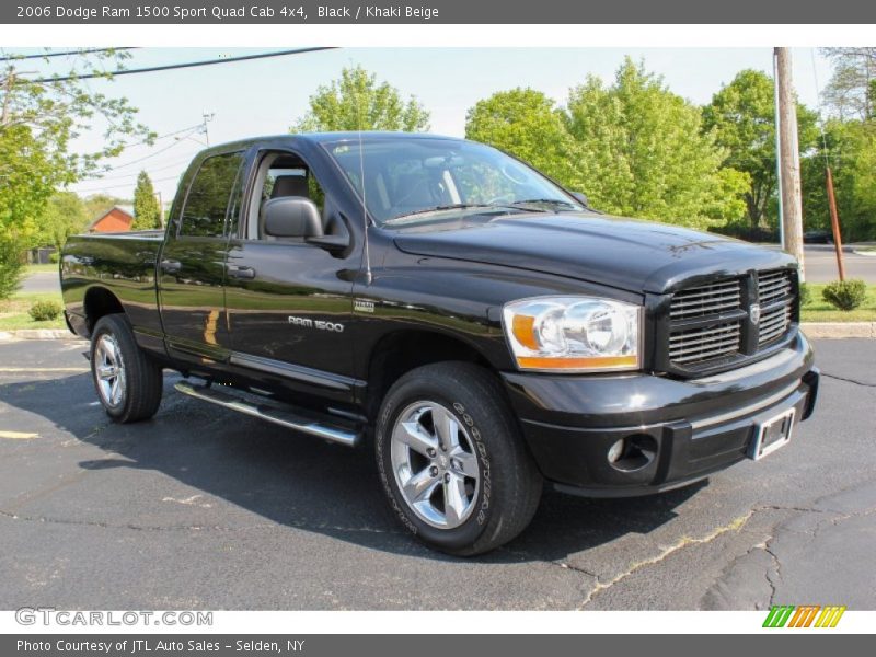 Black / Khaki Beige 2006 Dodge Ram 1500 Sport Quad Cab 4x4