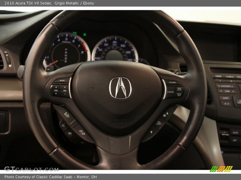 Grigio Metallic / Ebony 2010 Acura TSX V6 Sedan