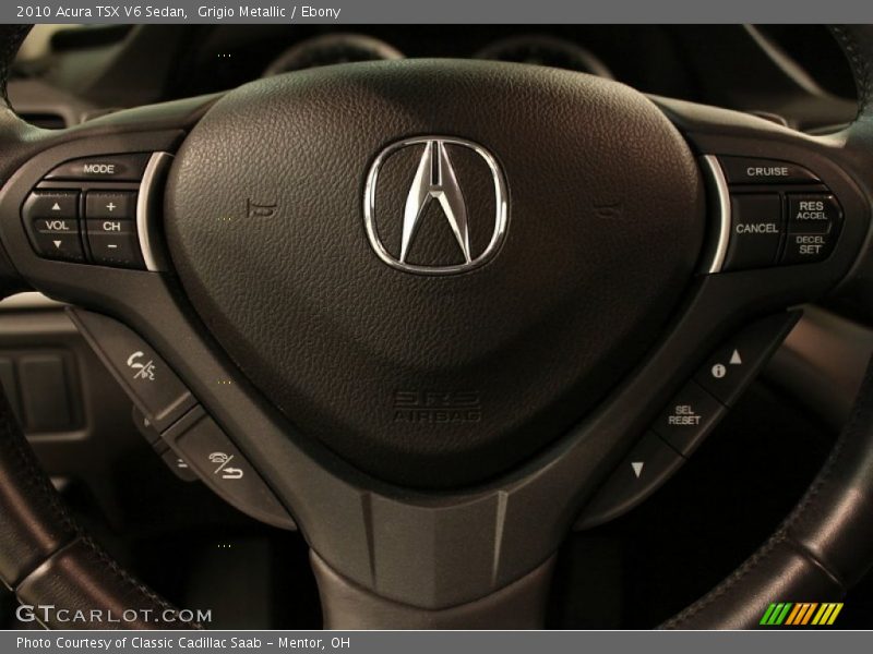 Grigio Metallic / Ebony 2010 Acura TSX V6 Sedan
