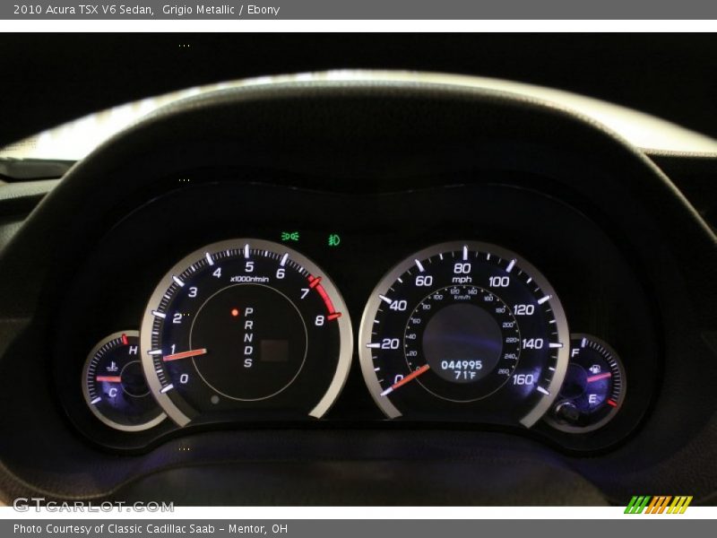 Grigio Metallic / Ebony 2010 Acura TSX V6 Sedan