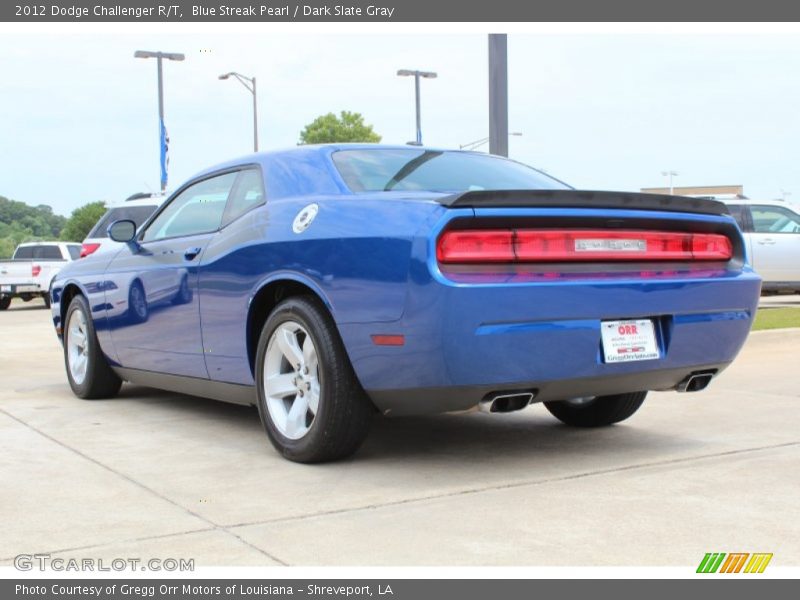 Blue Streak Pearl / Dark Slate Gray 2012 Dodge Challenger R/T