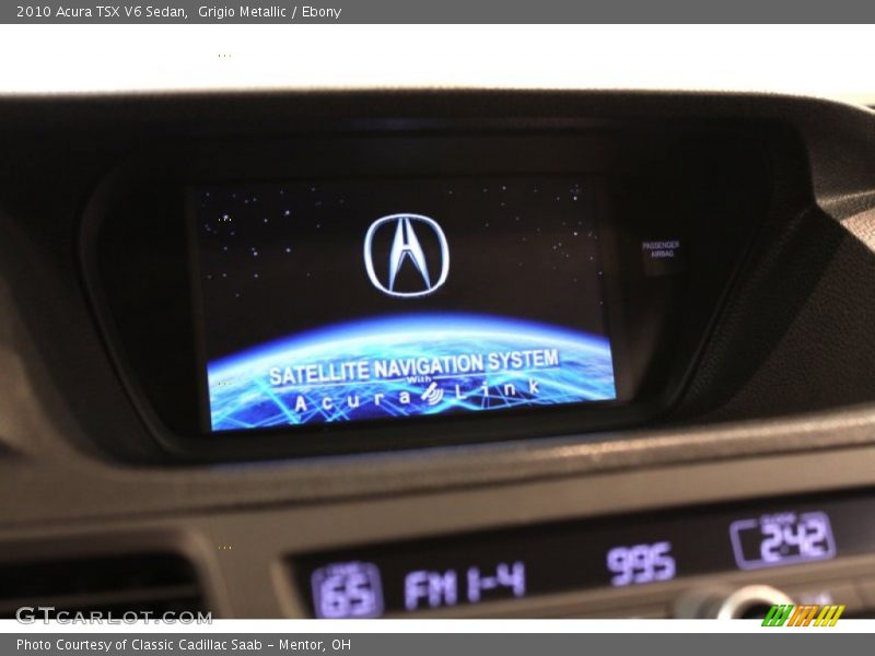 Grigio Metallic / Ebony 2010 Acura TSX V6 Sedan