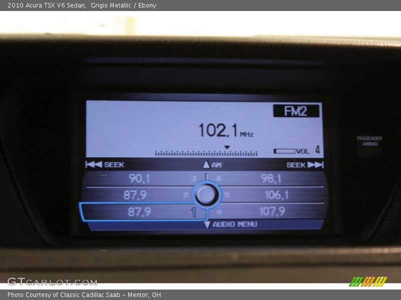 Grigio Metallic / Ebony 2010 Acura TSX V6 Sedan