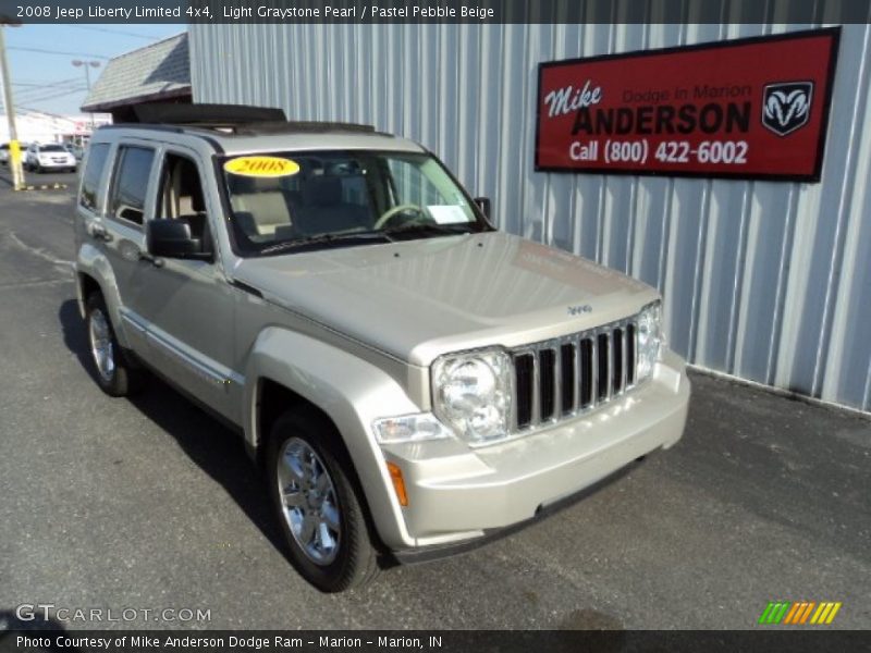Light Graystone Pearl / Pastel Pebble Beige 2008 Jeep Liberty Limited 4x4