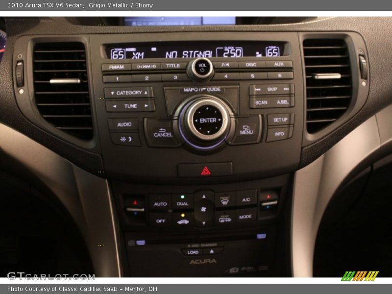 Grigio Metallic / Ebony 2010 Acura TSX V6 Sedan