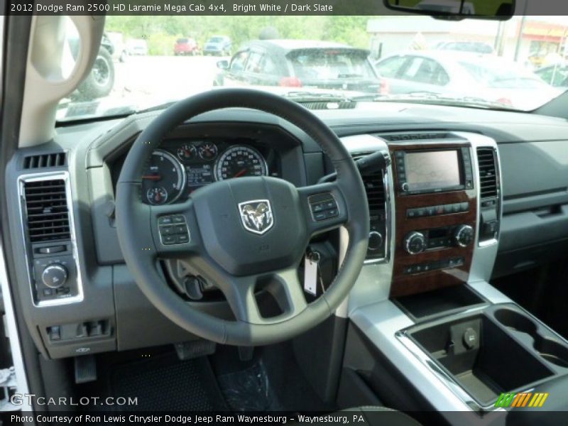 Bright White / Dark Slate 2012 Dodge Ram 2500 HD Laramie Mega Cab 4x4