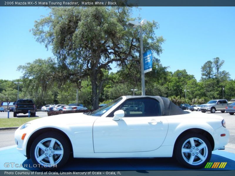 Marble White / Black 2006 Mazda MX-5 Miata Touring Roadster