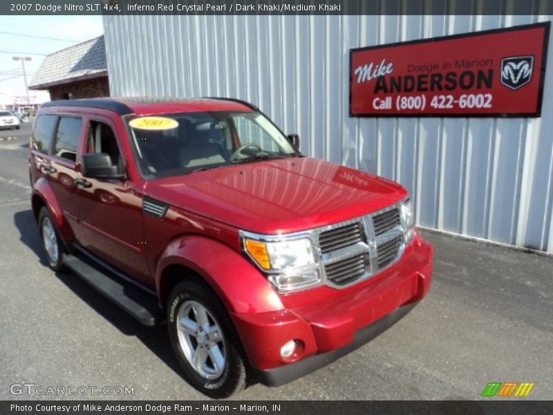 Inferno Red Crystal Pearl / Dark Khaki/Medium Khaki 2007 Dodge Nitro SLT 4x4