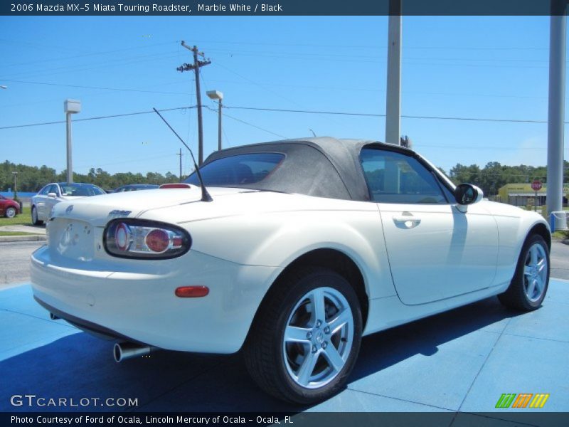 Marble White / Black 2006 Mazda MX-5 Miata Touring Roadster