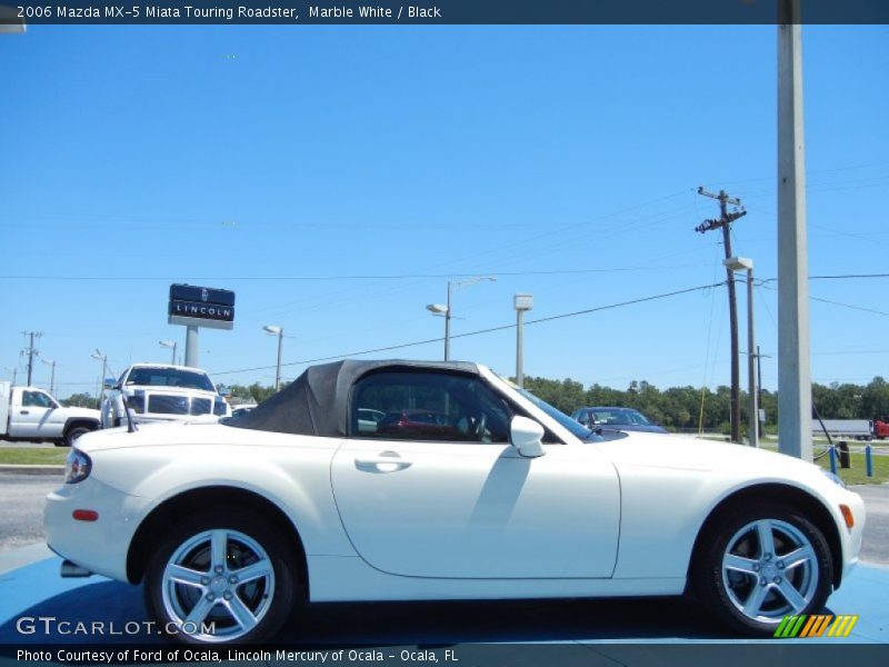 Marble White / Black 2006 Mazda MX-5 Miata Touring Roadster