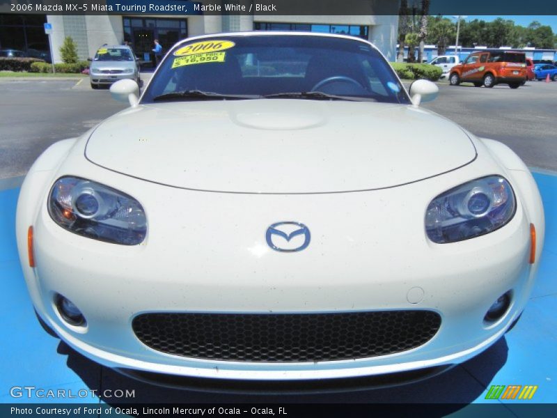 Marble White / Black 2006 Mazda MX-5 Miata Touring Roadster
