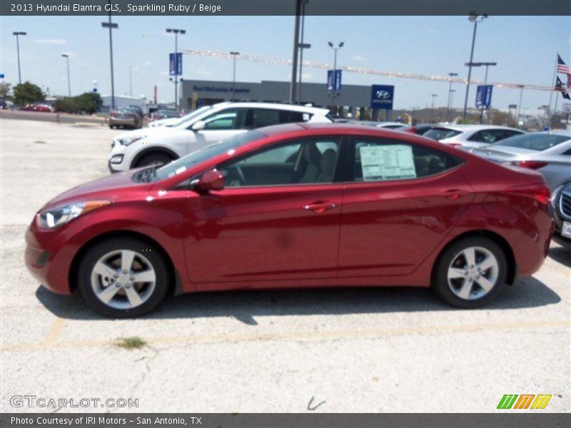Sparkling Ruby / Beige 2013 Hyundai Elantra GLS
