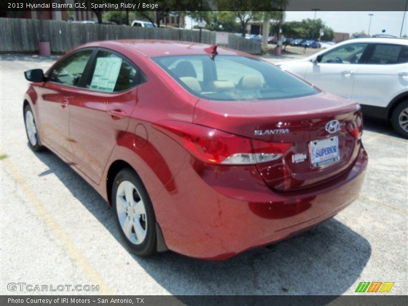 Sparkling Ruby / Beige 2013 Hyundai Elantra GLS