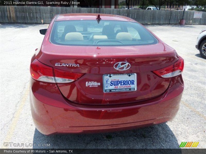Sparkling Ruby / Beige 2013 Hyundai Elantra GLS