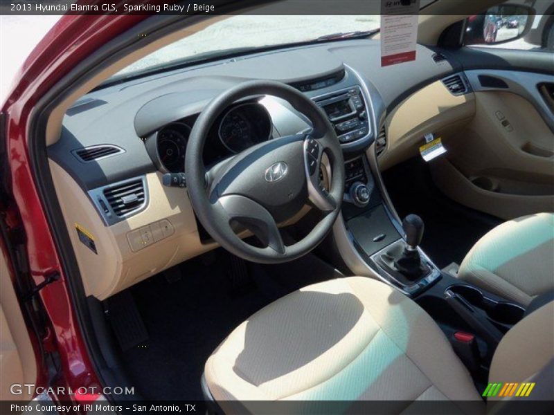 Sparkling Ruby / Beige 2013 Hyundai Elantra GLS