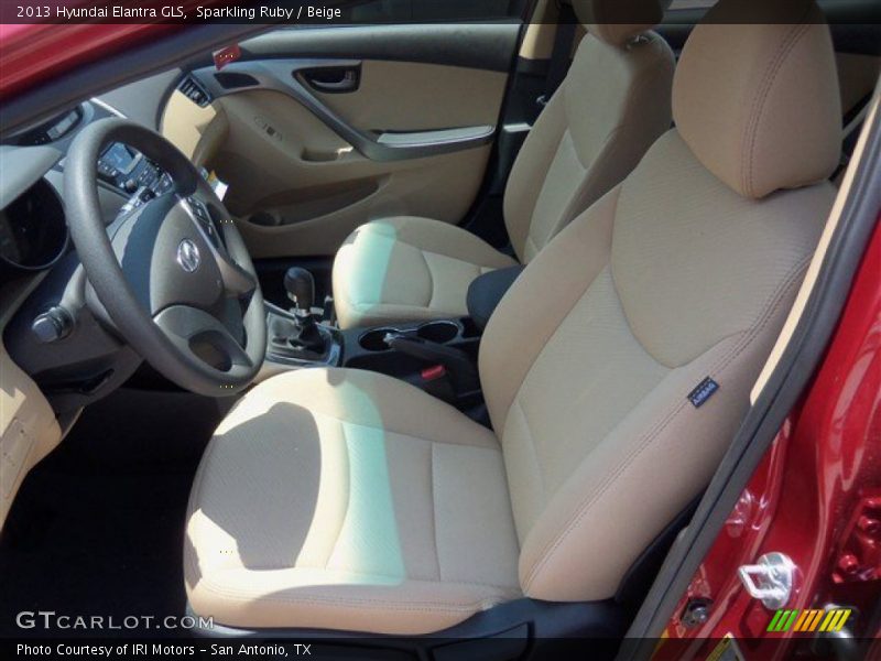 Sparkling Ruby / Beige 2013 Hyundai Elantra GLS