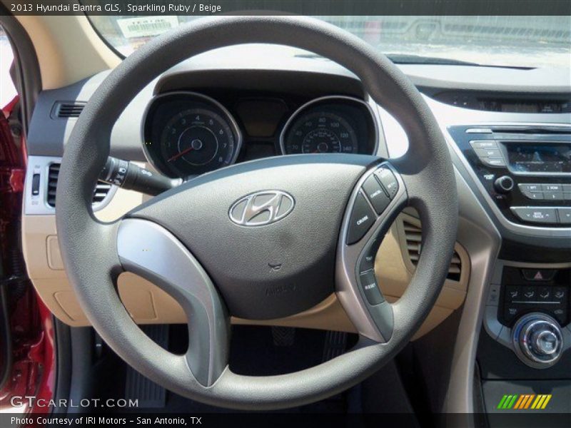 Sparkling Ruby / Beige 2013 Hyundai Elantra GLS