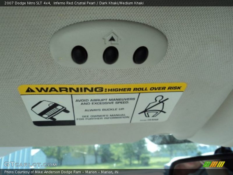 Inferno Red Crystal Pearl / Dark Khaki/Medium Khaki 2007 Dodge Nitro SLT 4x4