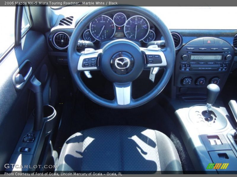 Marble White / Black 2006 Mazda MX-5 Miata Touring Roadster
