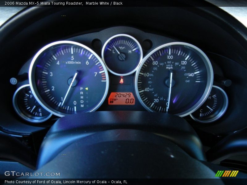 Marble White / Black 2006 Mazda MX-5 Miata Touring Roadster