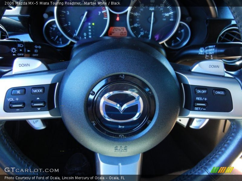 Marble White / Black 2006 Mazda MX-5 Miata Touring Roadster