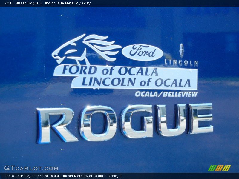 Indigo Blue Metallic / Gray 2011 Nissan Rogue S