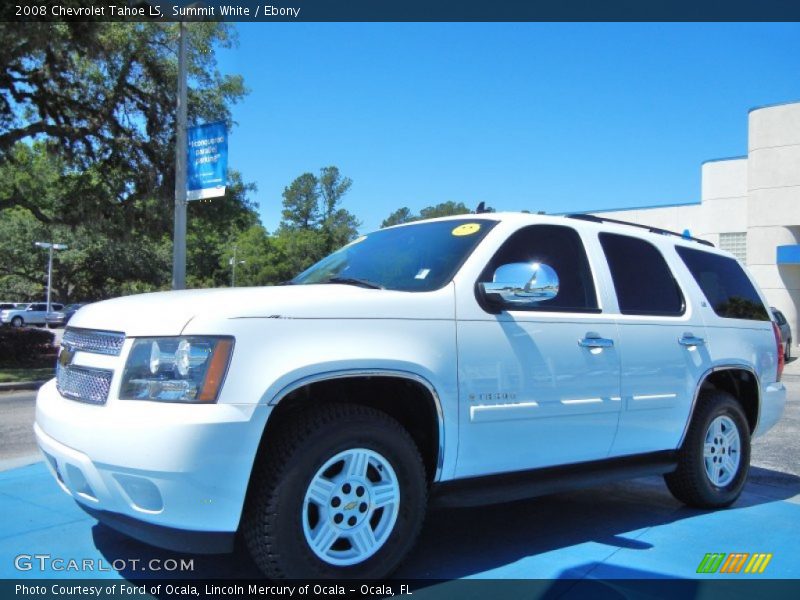 Summit White / Ebony 2008 Chevrolet Tahoe LS