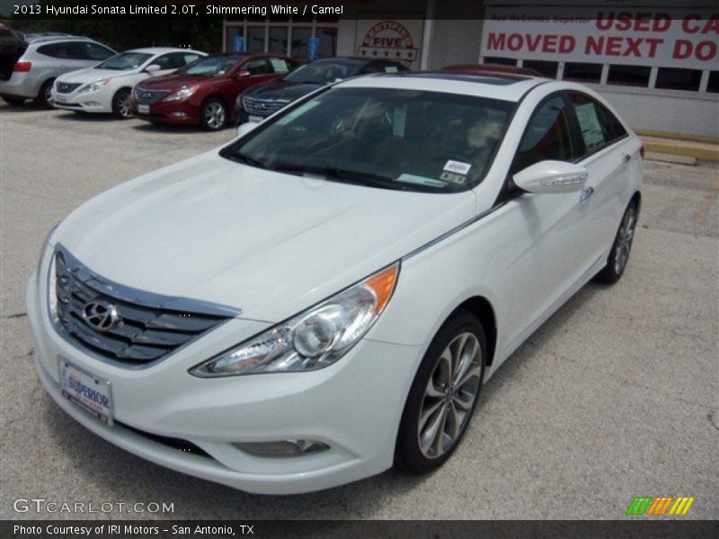 Shimmering White / Camel 2013 Hyundai Sonata Limited 2.0T