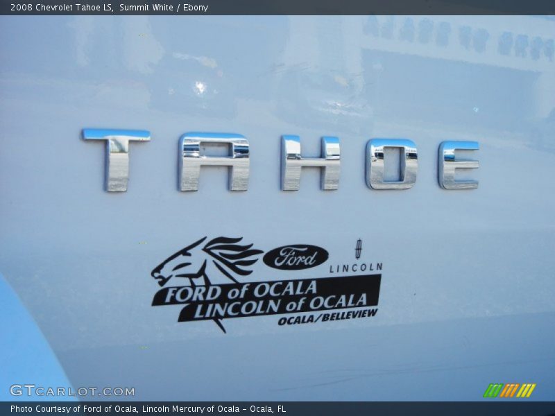Summit White / Ebony 2008 Chevrolet Tahoe LS