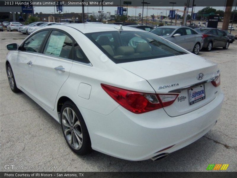 Shimmering White / Camel 2013 Hyundai Sonata Limited 2.0T