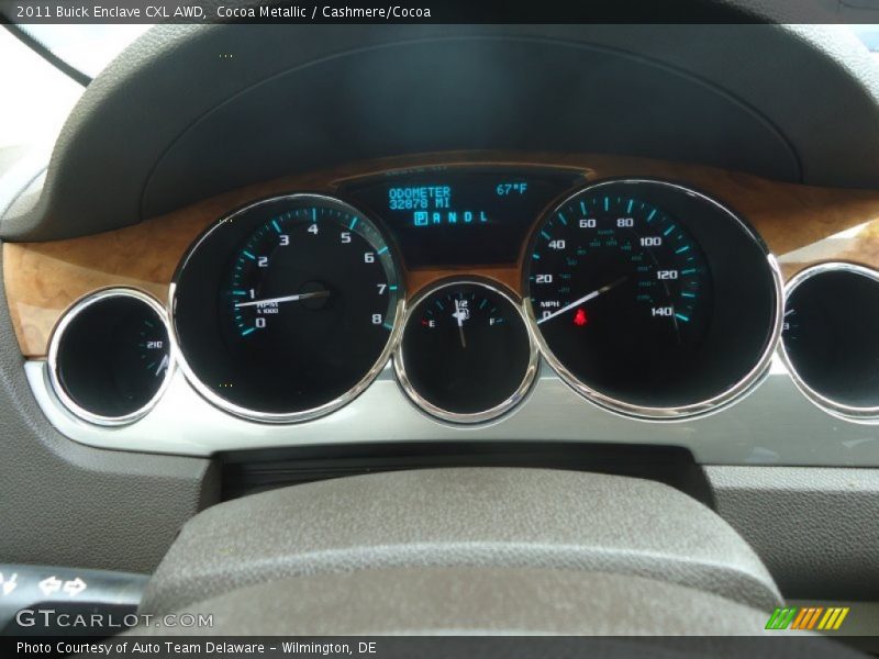 Cocoa Metallic / Cashmere/Cocoa 2011 Buick Enclave CXL AWD