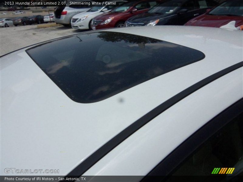 Shimmering White / Camel 2013 Hyundai Sonata Limited 2.0T