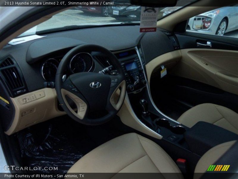 Shimmering White / Camel 2013 Hyundai Sonata Limited 2.0T
