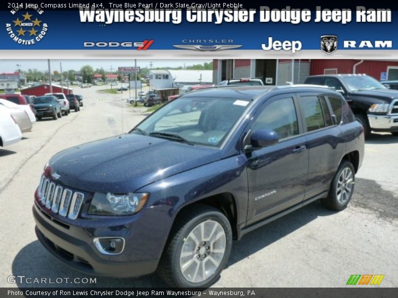 True Blue Pearl / Dark Slate Gray/Light Pebble 2014 Jeep Compass Limited 4x4