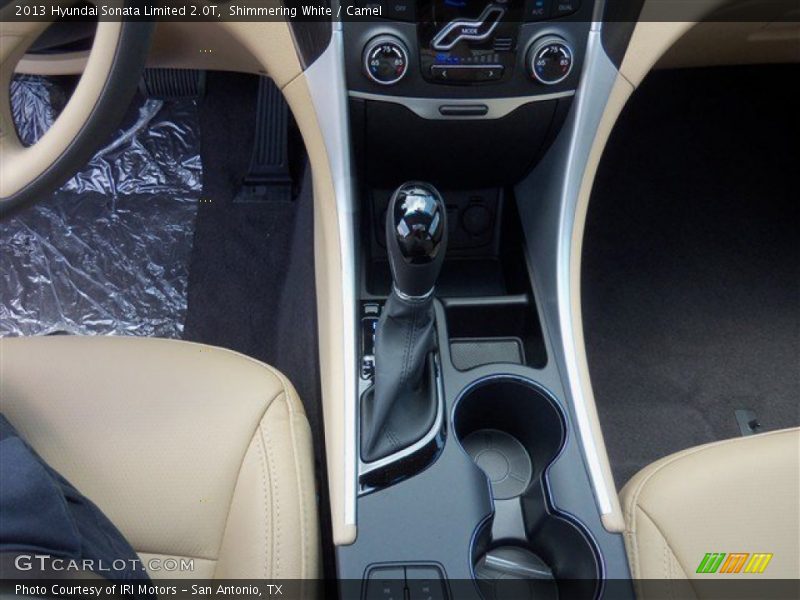 Shimmering White / Camel 2013 Hyundai Sonata Limited 2.0T