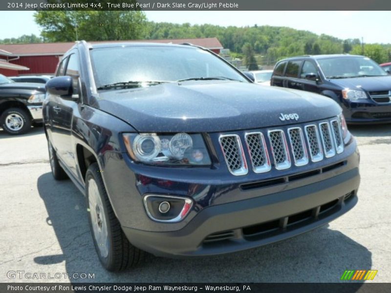 True Blue Pearl / Dark Slate Gray/Light Pebble 2014 Jeep Compass Limited 4x4