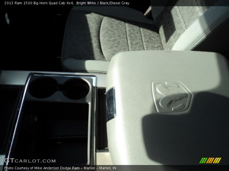 Bright White / Black/Diesel Gray 2013 Ram 1500 Big Horn Quad Cab 4x4