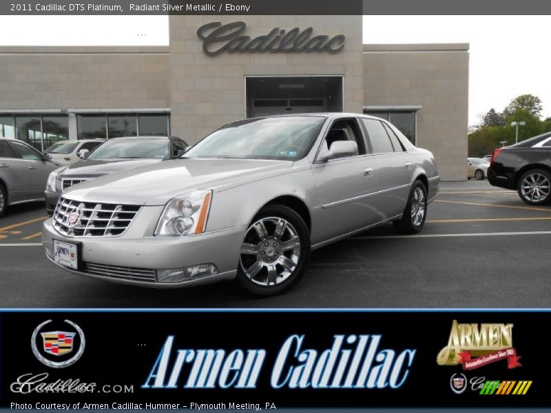 Radiant Silver Metallic / Ebony 2011 Cadillac DTS Platinum