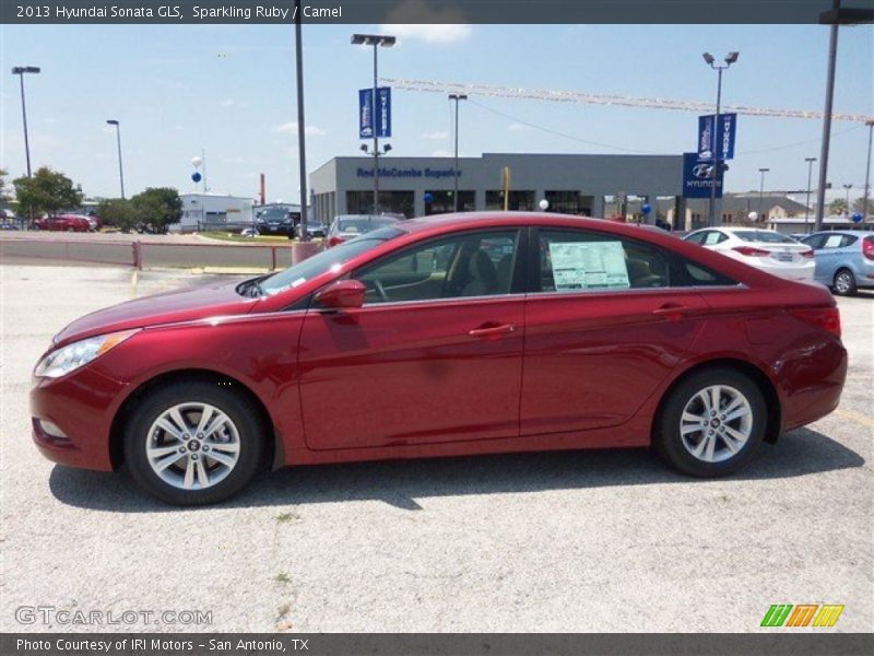 Sparkling Ruby / Camel 2013 Hyundai Sonata GLS
