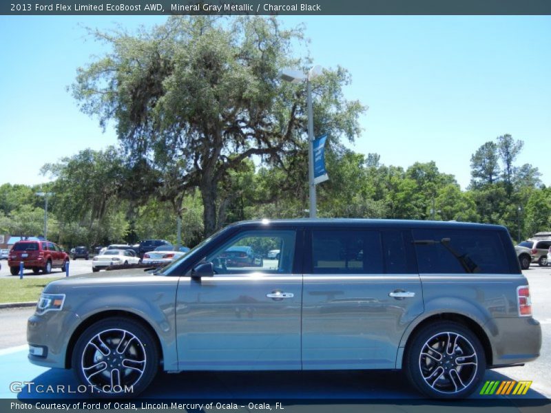 Mineral Gray Metallic / Charcoal Black 2013 Ford Flex Limited EcoBoost AWD