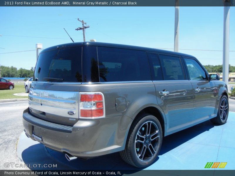 Mineral Gray Metallic / Charcoal Black 2013 Ford Flex Limited EcoBoost AWD