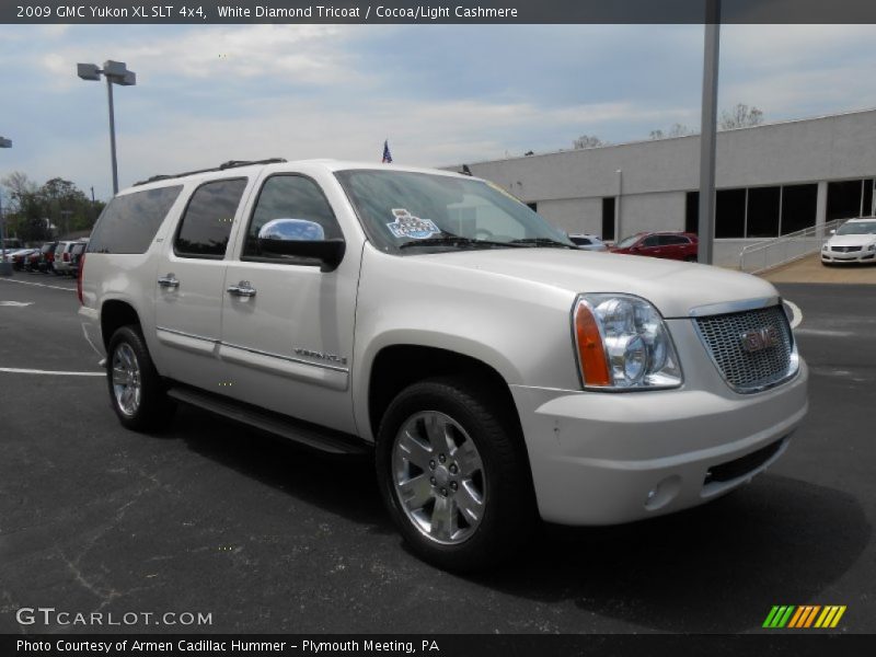 White Diamond Tricoat / Cocoa/Light Cashmere 2009 GMC Yukon XL SLT 4x4